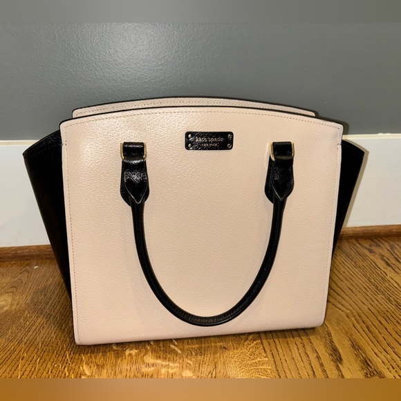 Kate Spade Jeanne Small Satchel Handbag Warm Vellum/Black Org.$329 - Picture 1 of 9